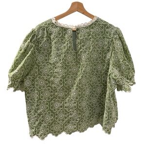 SHEIN Curve Green Floral Lace Women Top
